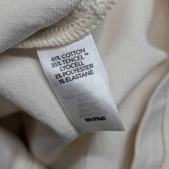 J. Jill Size Small Petite Cream Button Front Denim Jean Jacket - Picture 8 of 8